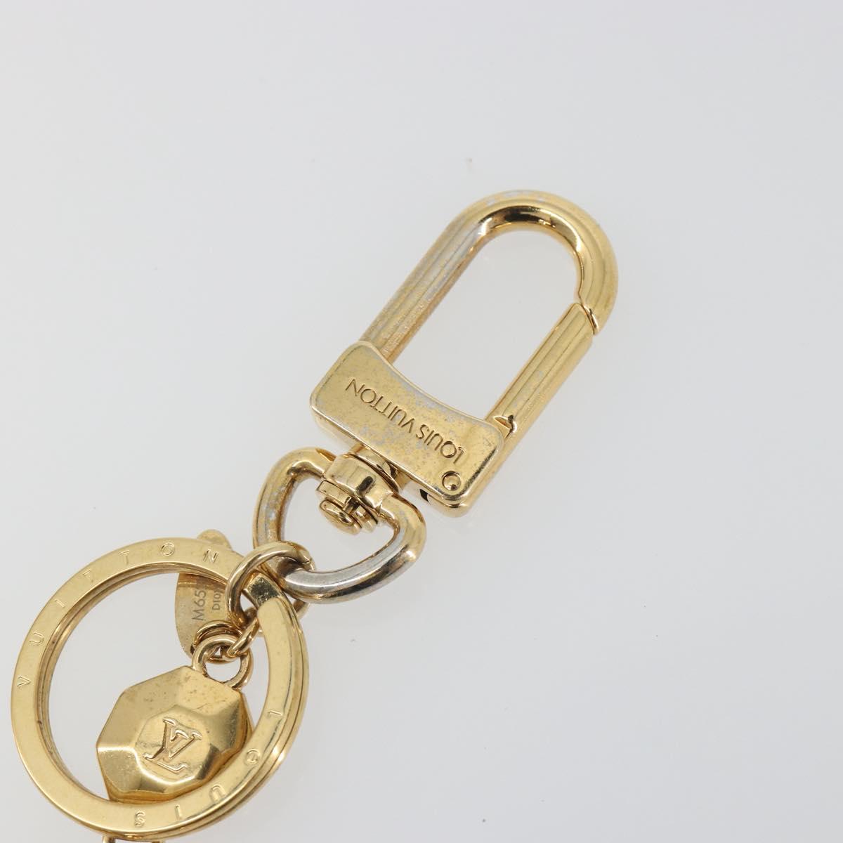 LOUIS VUITTON LV Facet Key Holder metal Gold Tone M65216 LV Auth BA15041A