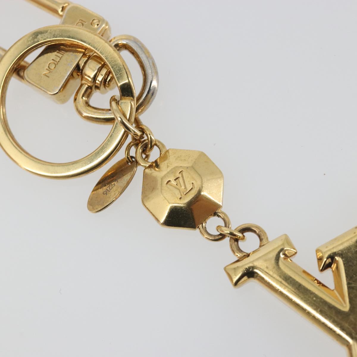 LOUIS VUITTON LV Facet Key Holder metal Gold Tone M65216 LV Auth BA15041A