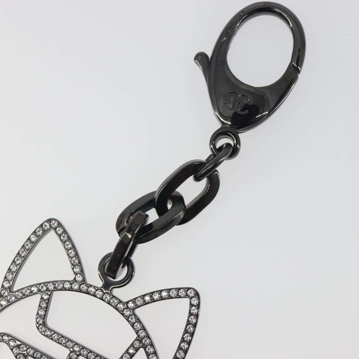 CHANEL Cat Robot Key Holder Metal Black CC Auth BA15043M