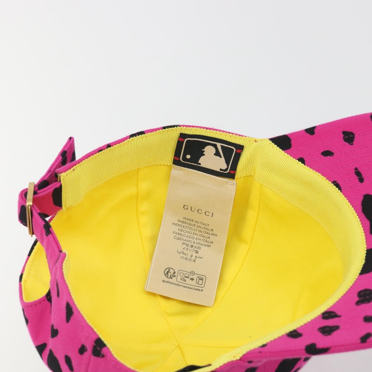 GUCCI x New Era New York Mets Baseball Cap Cotton Pink 729581 Auth BA15044A