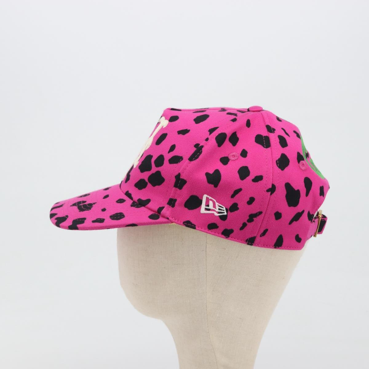GUCCI x New Era New York Mets Baseball Cap Cotton Pink 729581 Auth BA15044A