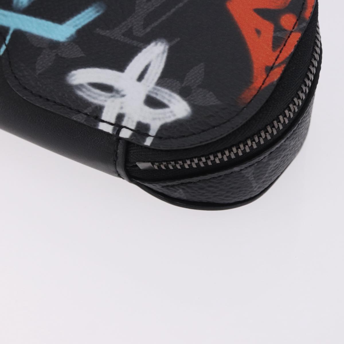 LOUIS VUITTON Monogram Eclipse Graffiti Etui Lunette GM GI0843 LV Auth BA15045M