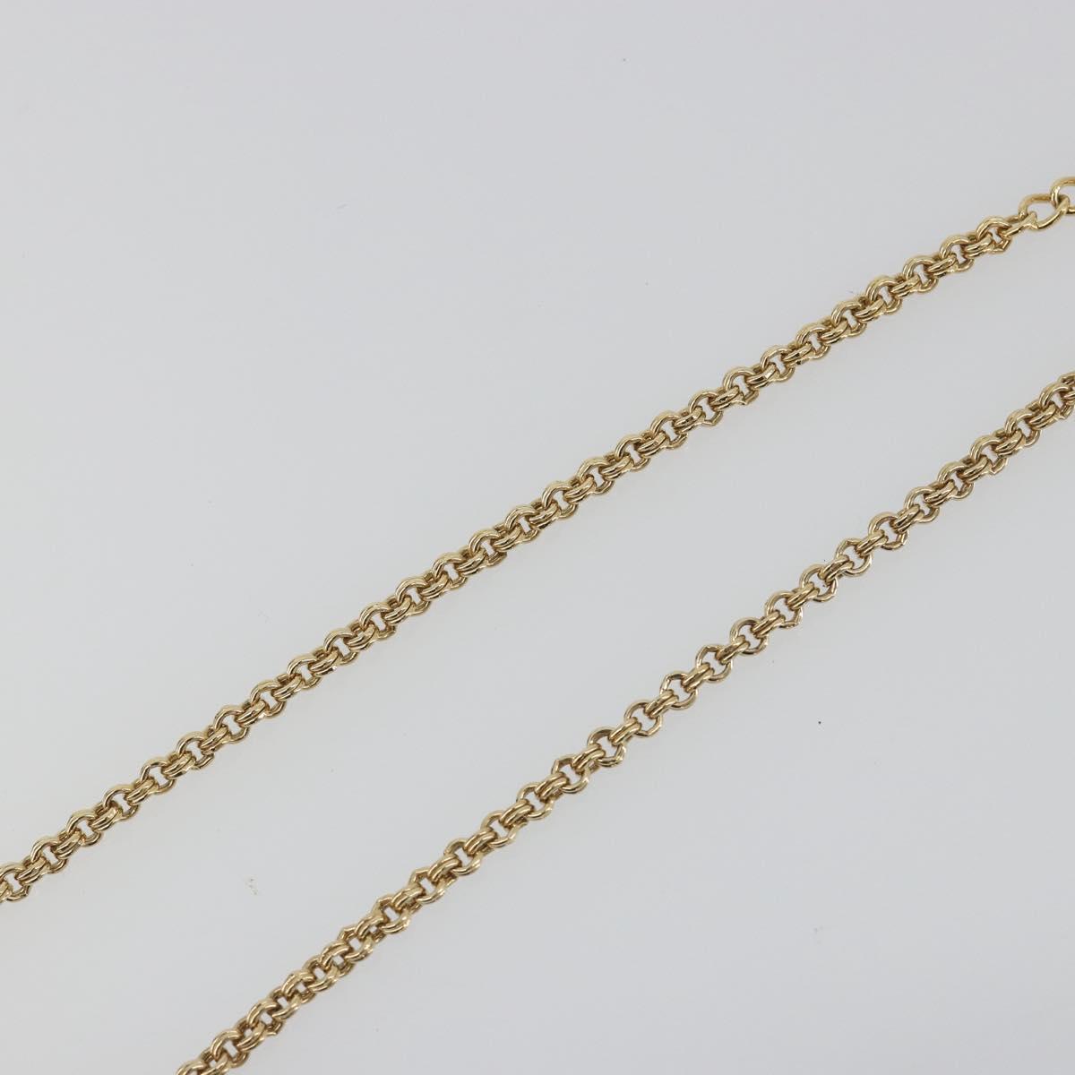 Christian Dior Necklace Metal Gold Tone Auth BA15049V