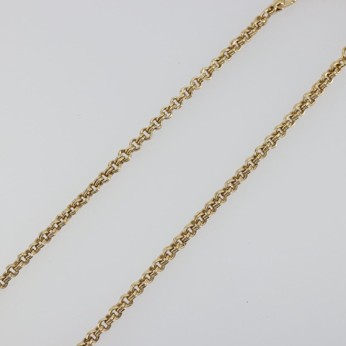 Christian Dior Necklace Metal Gold Tone Auth BA15049V