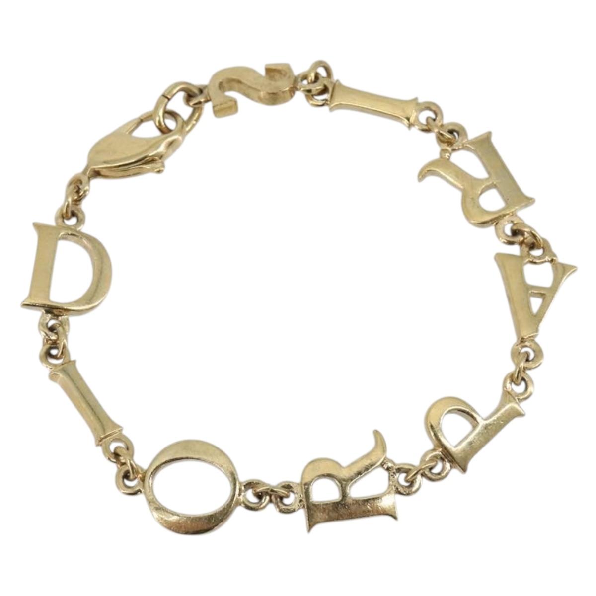 Christian Dior Bracelet Metal Gold Tone Auth BA15050V