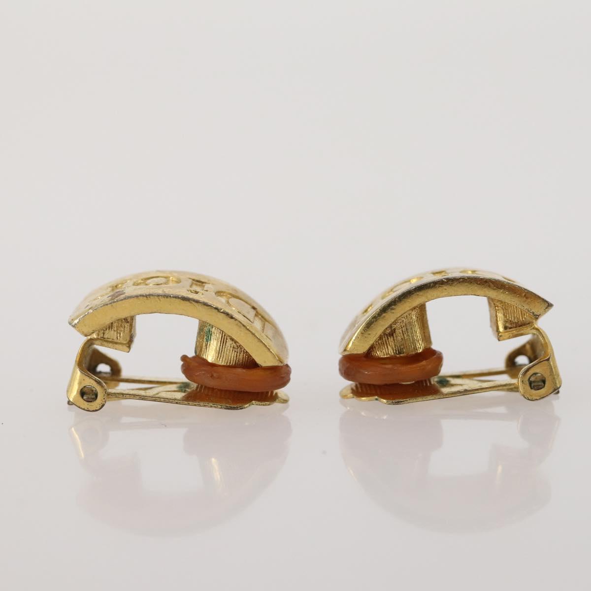 Christian Dior Cuffs Earring Metal 3 Set Gold Tone Auth BA15051