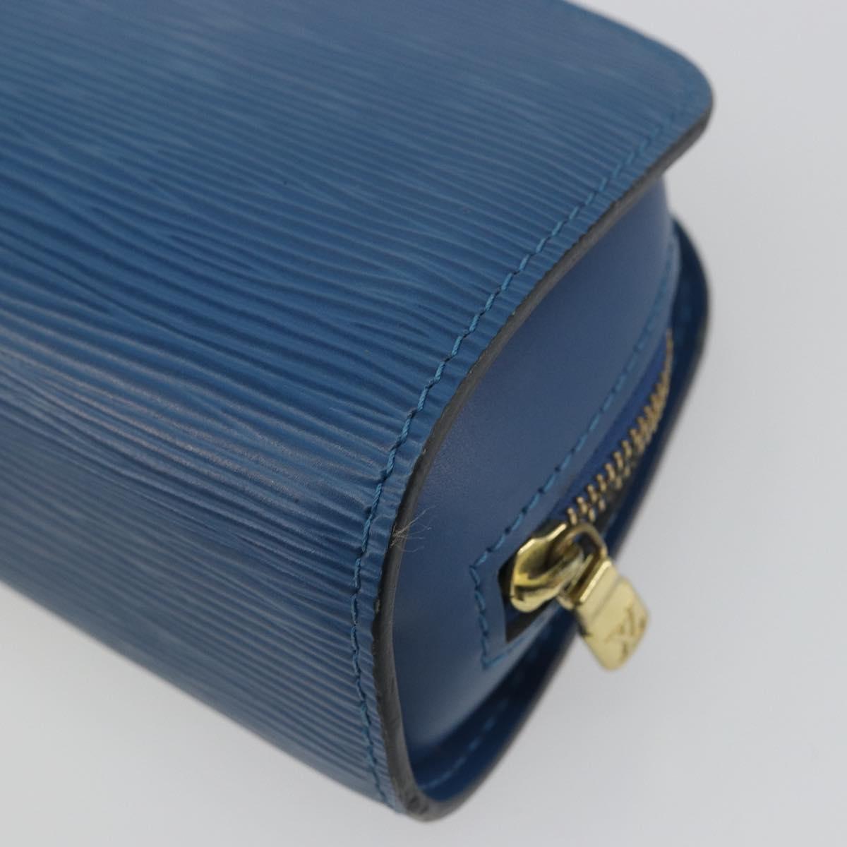 LOUIS VUITTON Epi Dauphine PM Pouch Blue M48445 LV Auth BA15054