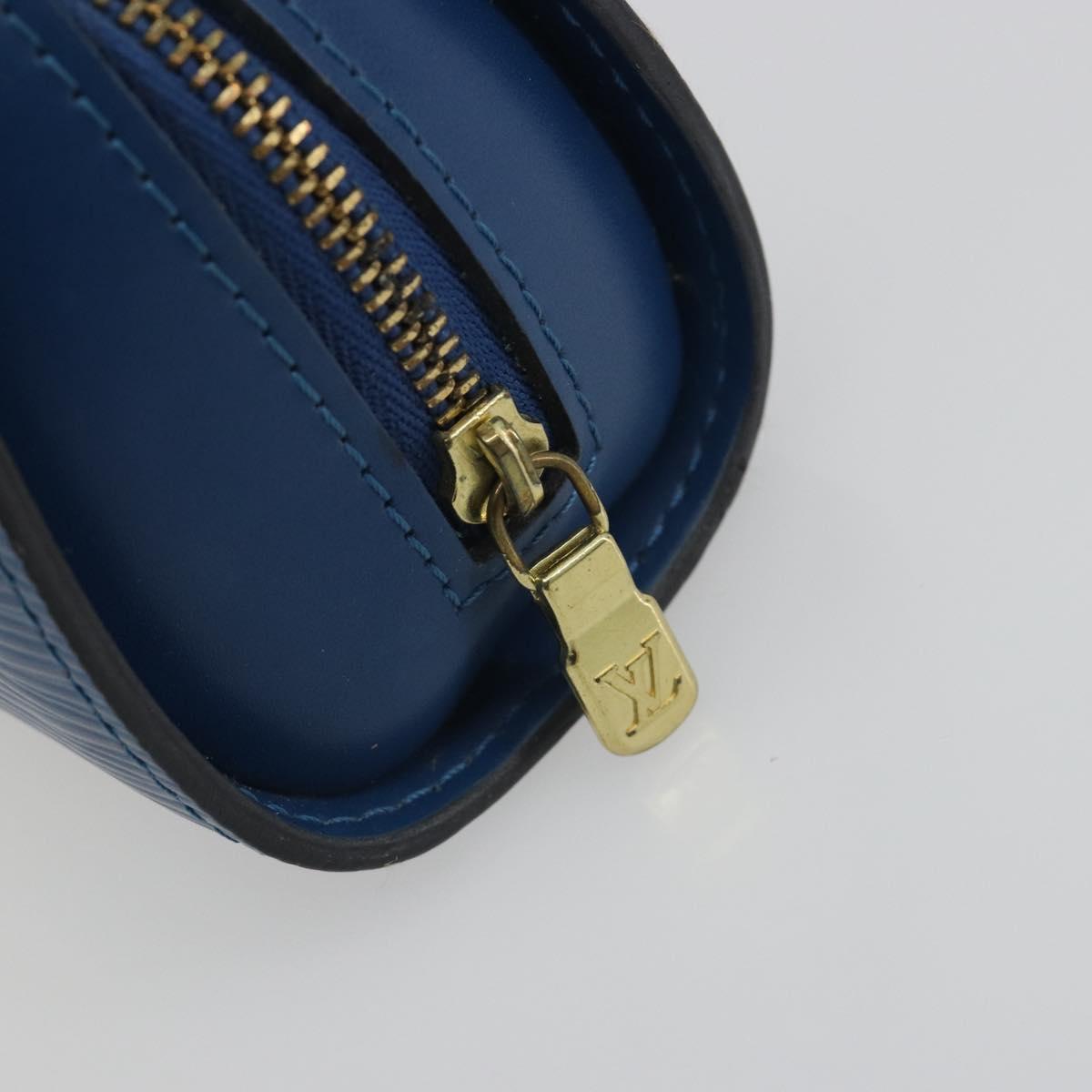 LOUIS VUITTON Epi Dauphine PM Pouch Blue M48445 LV Auth BA15054