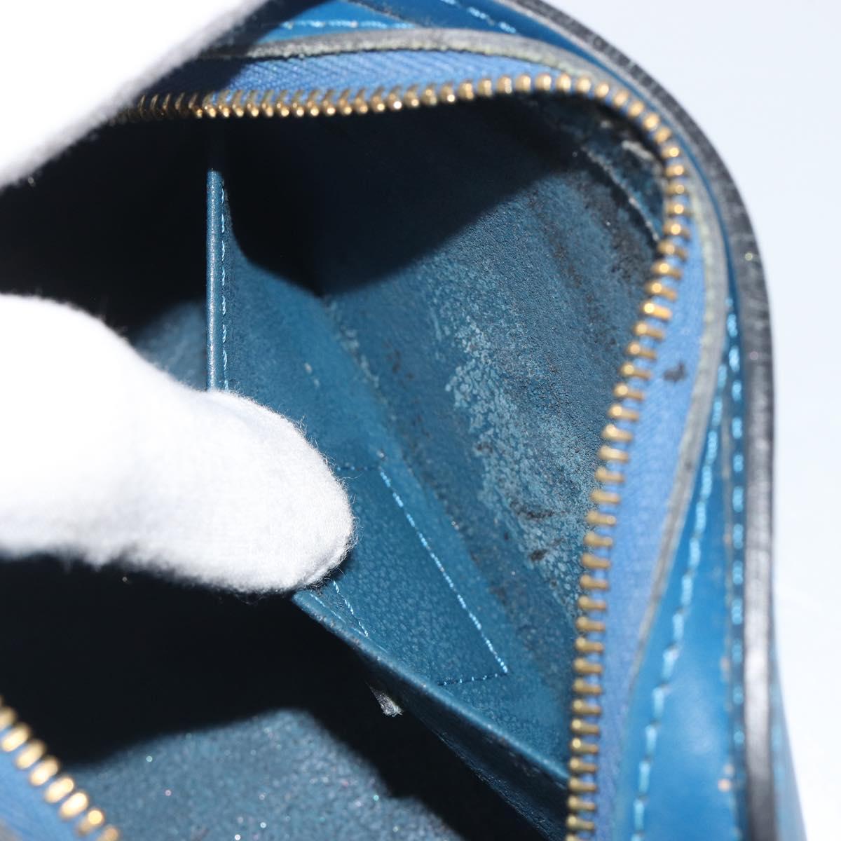 LOUIS VUITTON Epi Dauphine PM Pouch Blue M48445 LV Auth BA15054