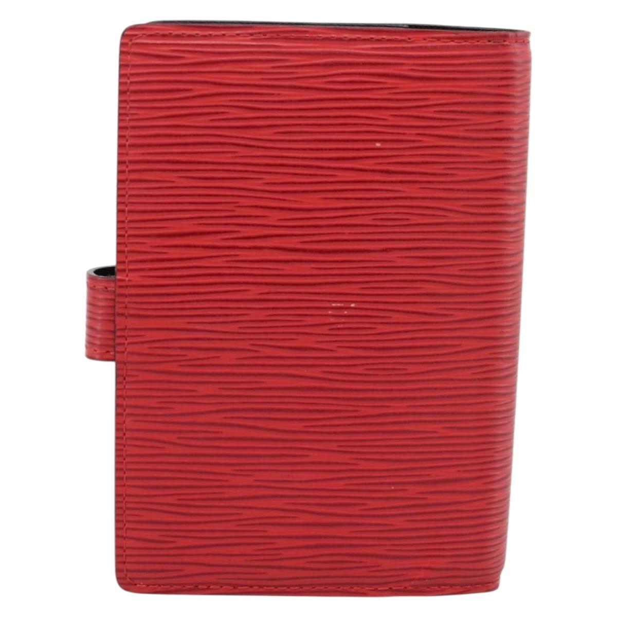 LOUIS VUITTON Epi Agenda PM Day Planner Cover Red R20057 LV Auth BA15055