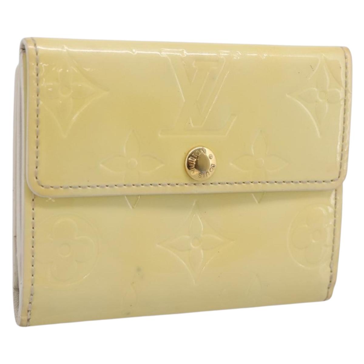LOUIS VUITTON Monogram Vernis Ludlow Coin Purse Perle M91357 LV Auth BA15057