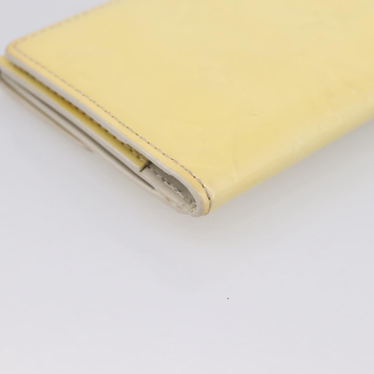 LOUIS VUITTON Monogram Vernis Ludlow Coin Purse Perle M91357 LV Auth BA15057