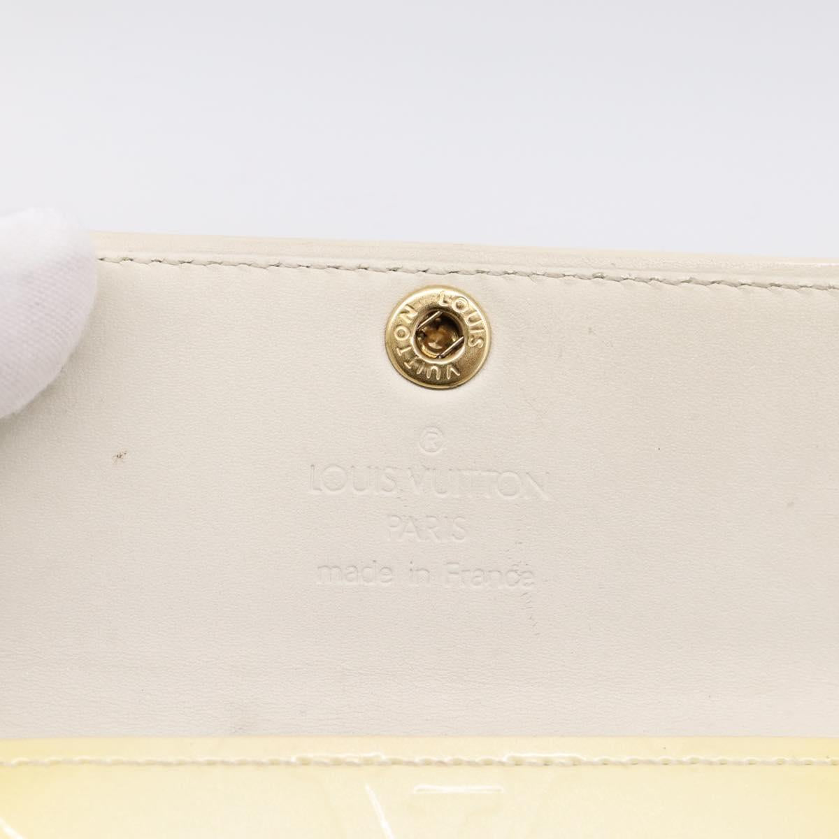 LOUIS VUITTON Monogram Vernis Ludlow Coin Purse Perle M91357 LV Auth BA15057