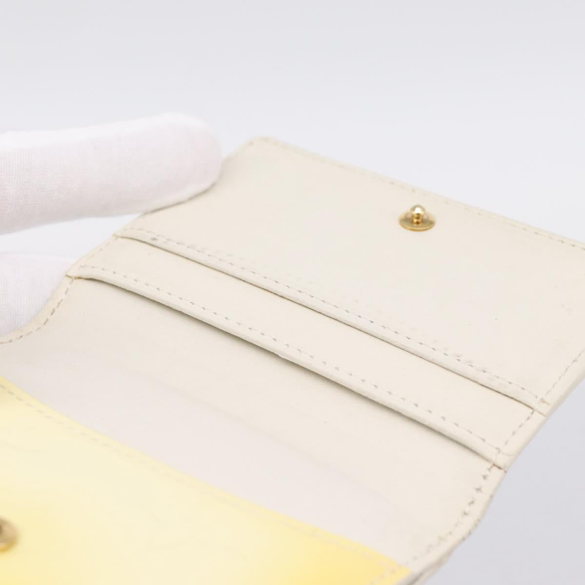 LOUIS VUITTON Monogram Vernis Ludlow Coin Purse Perle M91357 LV Auth BA15057