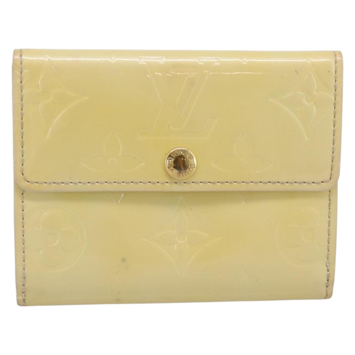 LOUIS VUITTON Monogram Vernis Ludlow Coin Purse Perle M91357 LV Auth BA15057