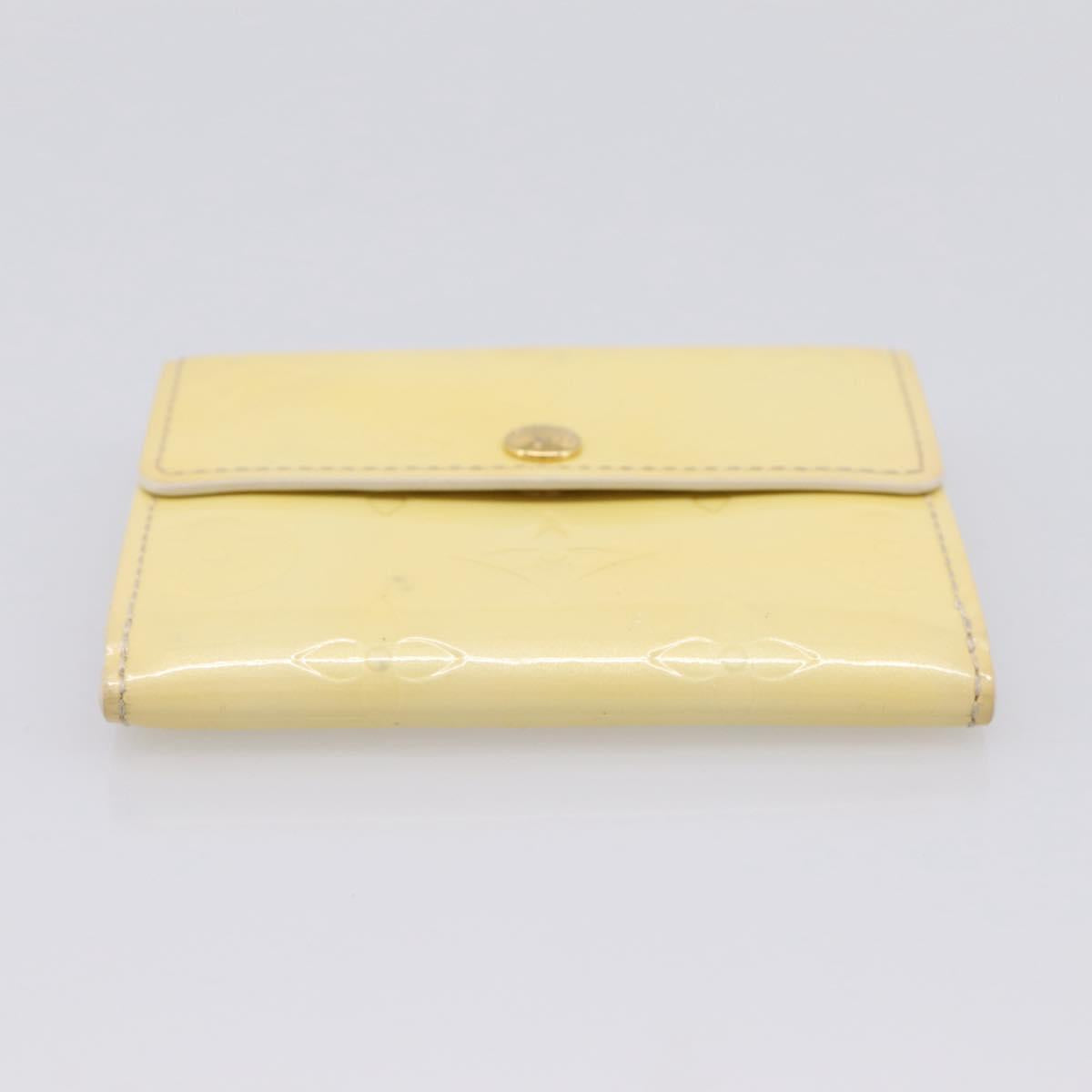 LOUIS VUITTON Monogram Vernis Ludlow Coin Purse Perle M91357 LV Auth BA15057