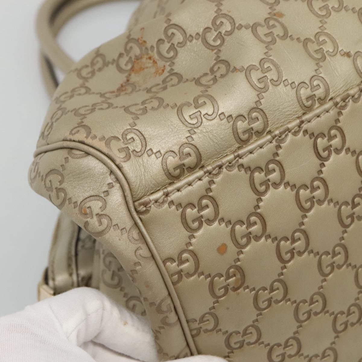 GUCCI GG Canvas Guccissima Tote Bag Leather 2way Gold Tone 223974 Auth BA1506