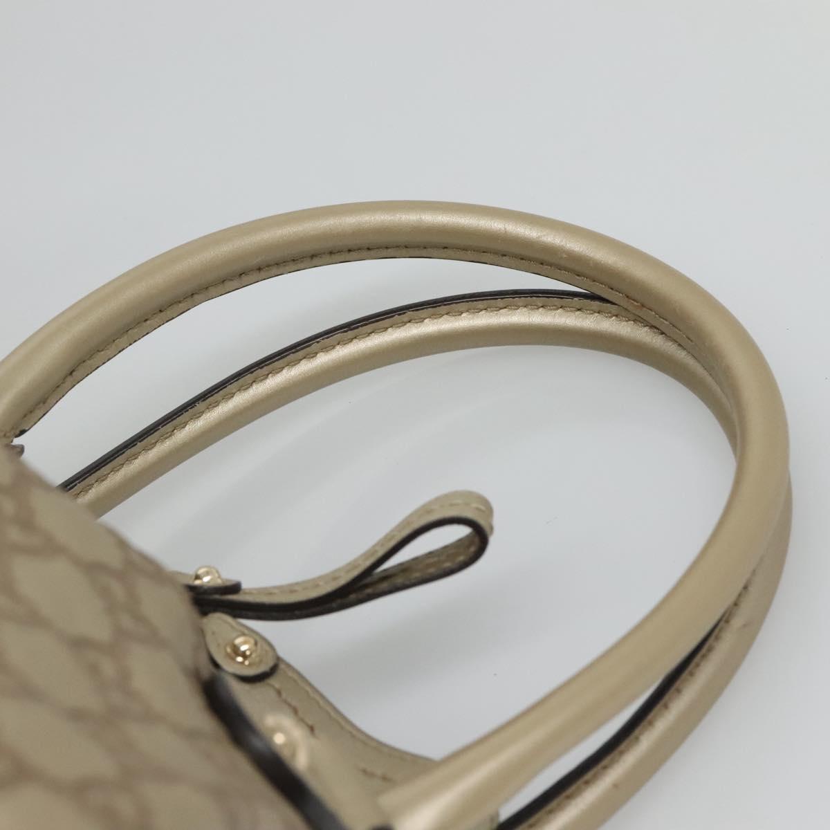 GUCCI GG Canvas Guccissima Tote Bag Leather 2way Gold Tone 223974 Auth BA1506