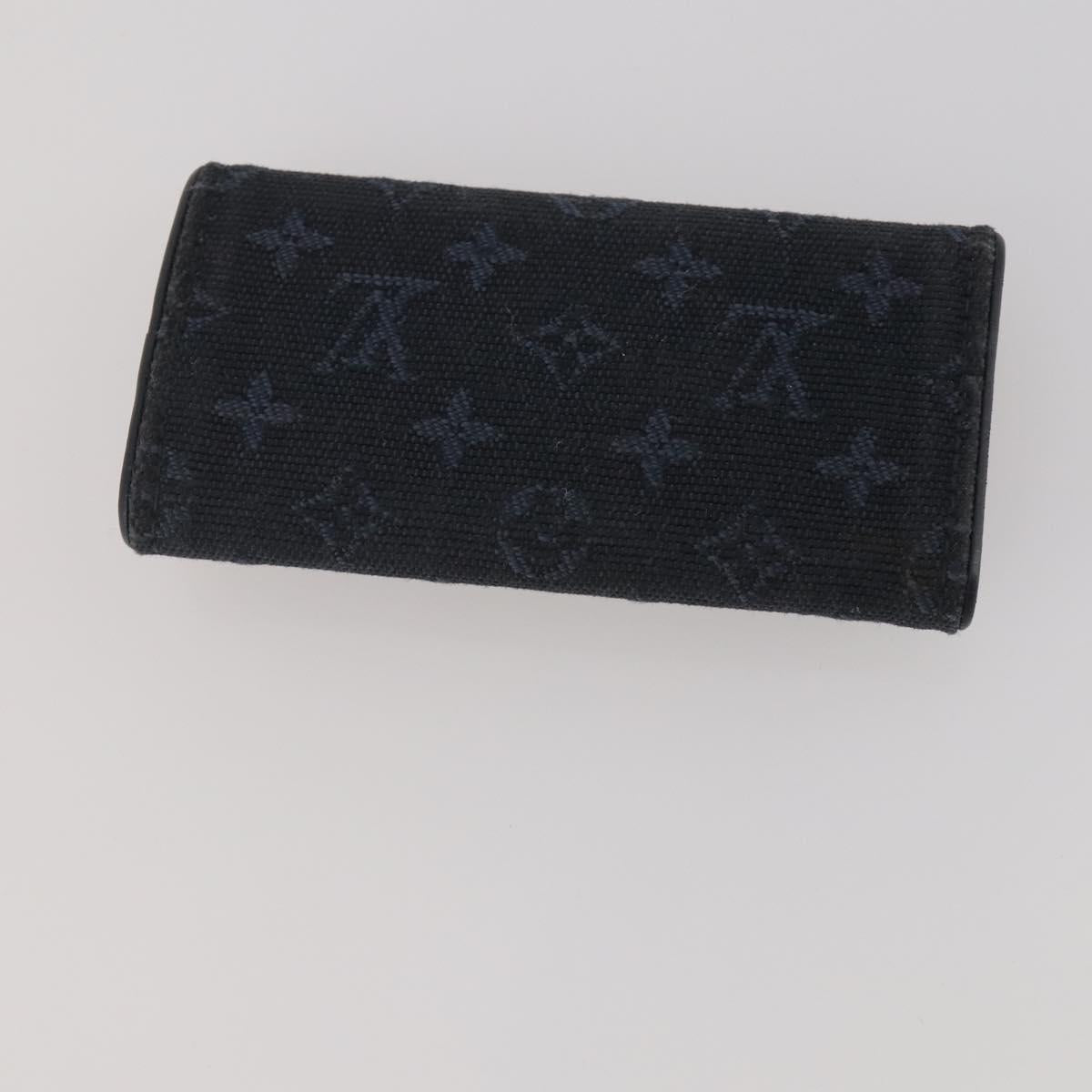 LOUIS VUITTON Epi Monogram Key Case Coin Purse Wallet 5 Set Blue LV Auth BA15060