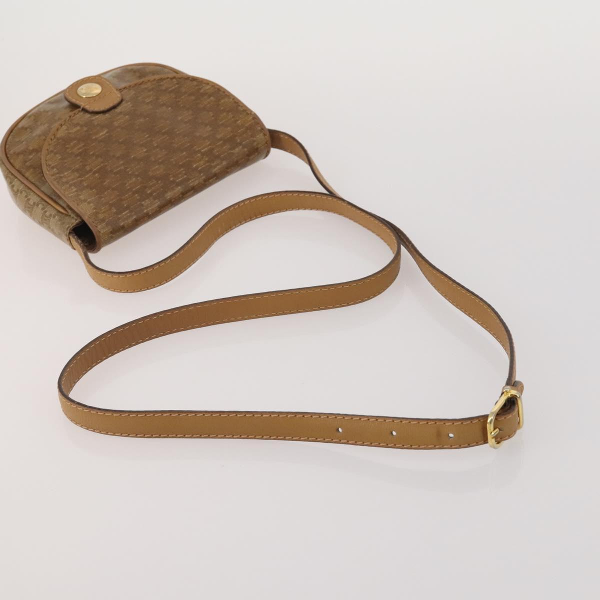 CELINE Macadam Shoulder Bag PVC 3 Set Brown Beige Auth BA15063