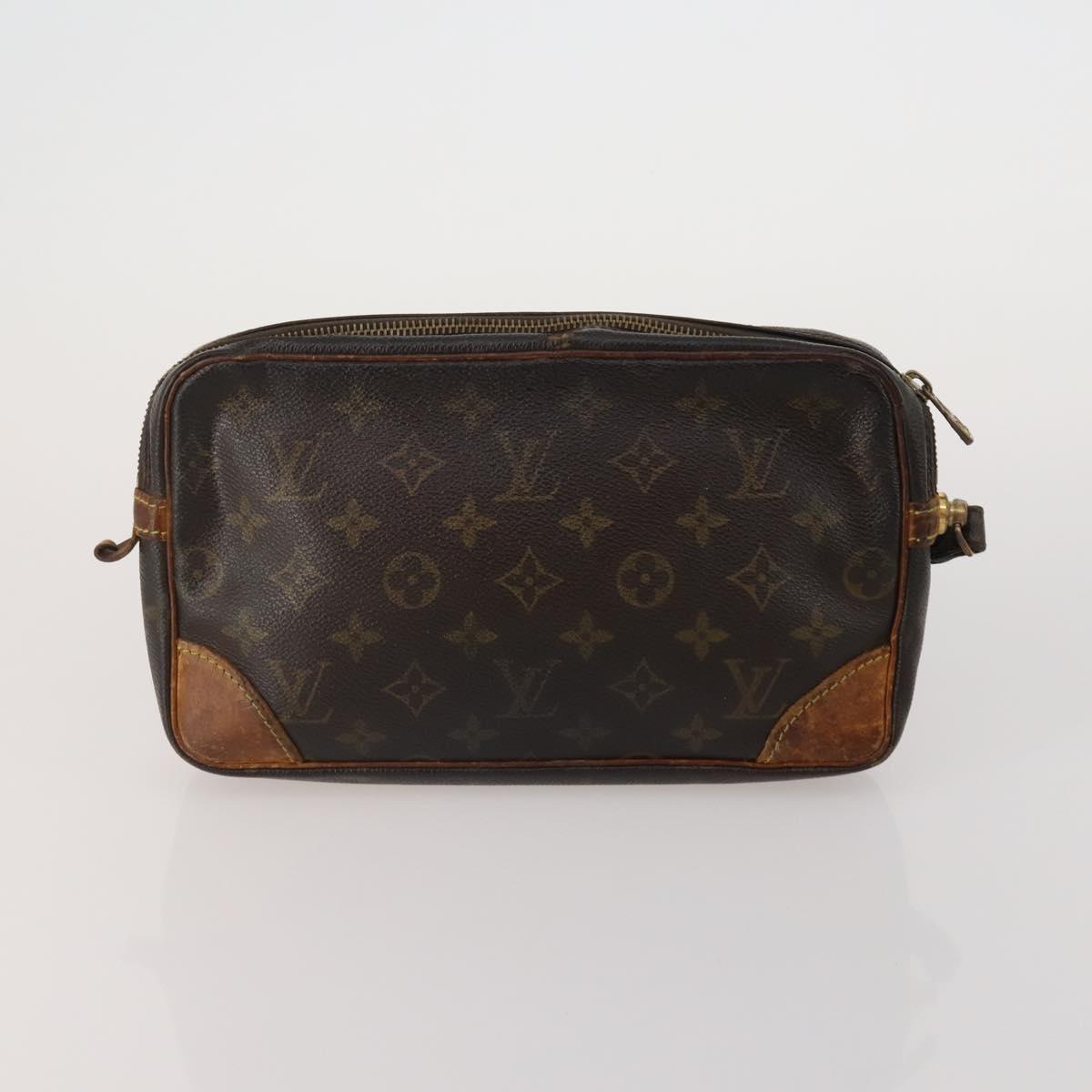 LOUIS VUITTON Monogram Clutch Bag 3 Set LV Auth BA15064