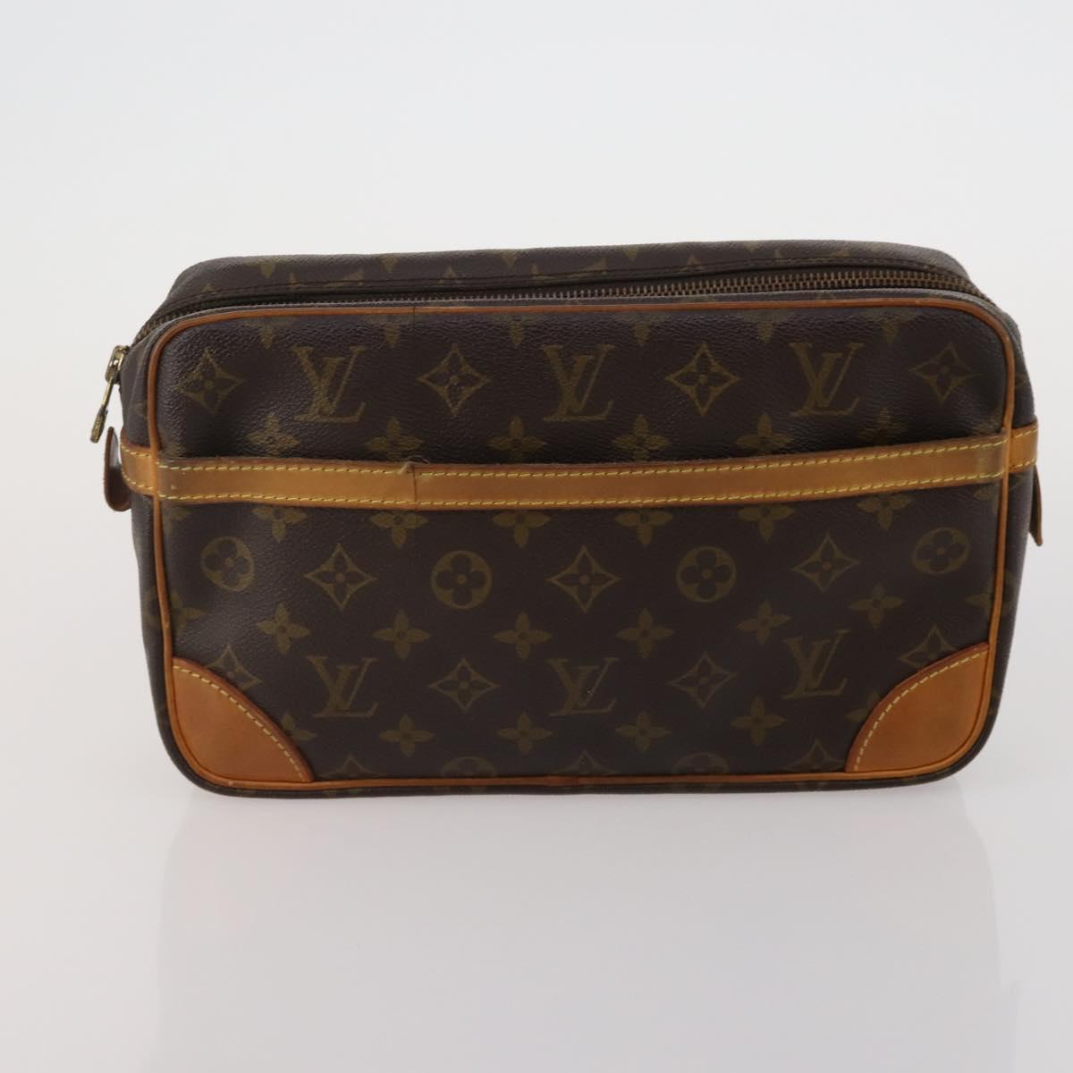 LOUIS VUITTON Monogram Compiegne 28 Clutch Bag 2 Set LV Auth BA15065