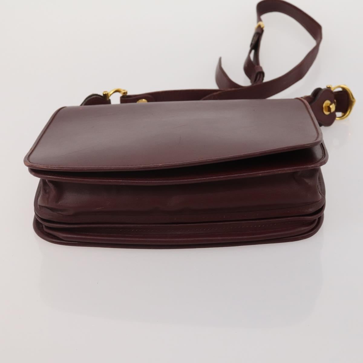 CARTIER YSL MCM Bally Clutch Shoulder Bag Leather 5 Set Black Auth BA15067