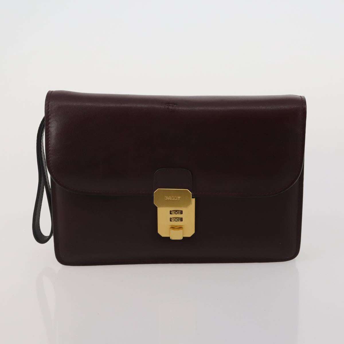 CARTIER YSL MCM Bally Clutch Shoulder Bag Leather 5 Set Black Auth BA15067