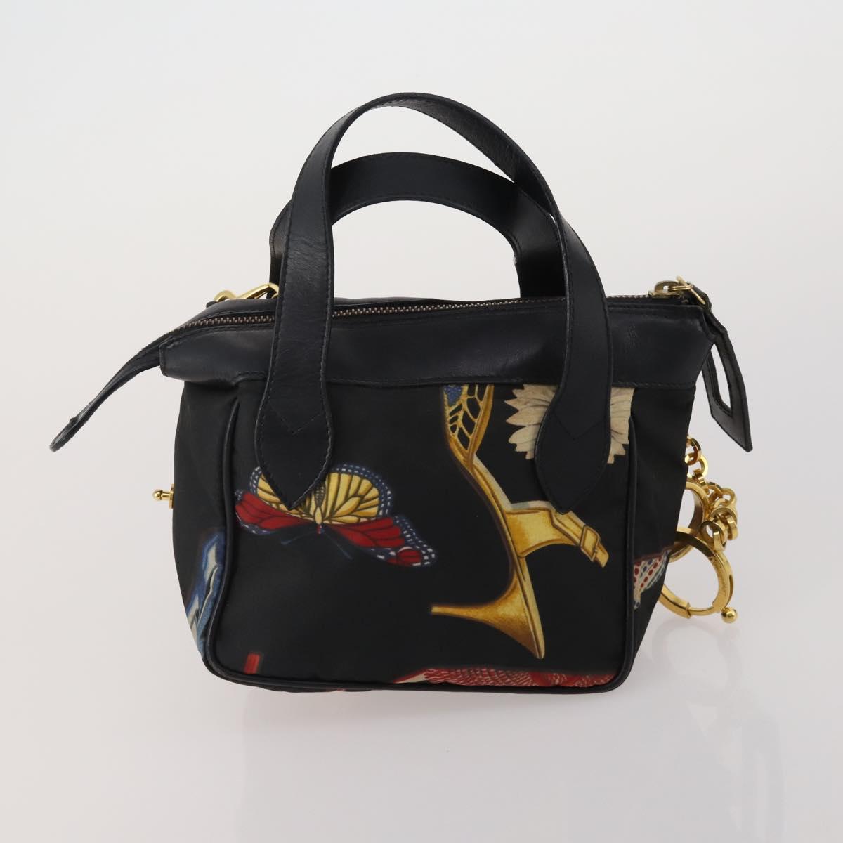 Salvatore Ferragamo Givenchy Hand Bag Canvas Nylon 3 Set Black Auth BA15068