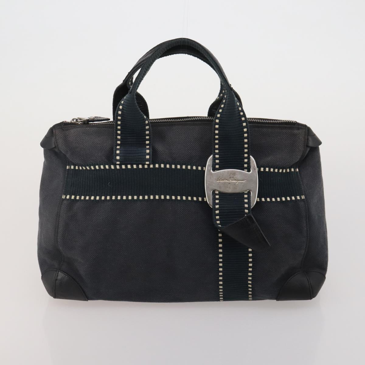 Salvatore Ferragamo Givenchy Hand Bag Canvas Nylon 3 Set Black Auth BA15068