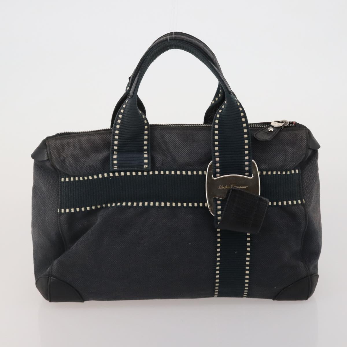 Salvatore Ferragamo Givenchy Hand Bag Canvas Nylon 3 Set Black Auth BA15068