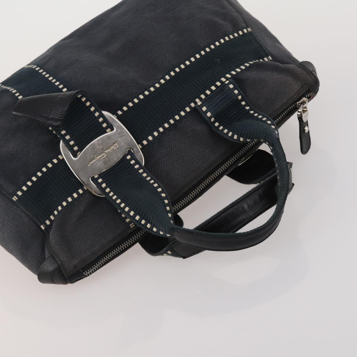 Salvatore Ferragamo Givenchy Hand Bag Canvas Nylon 3 Set Black Auth BA15068