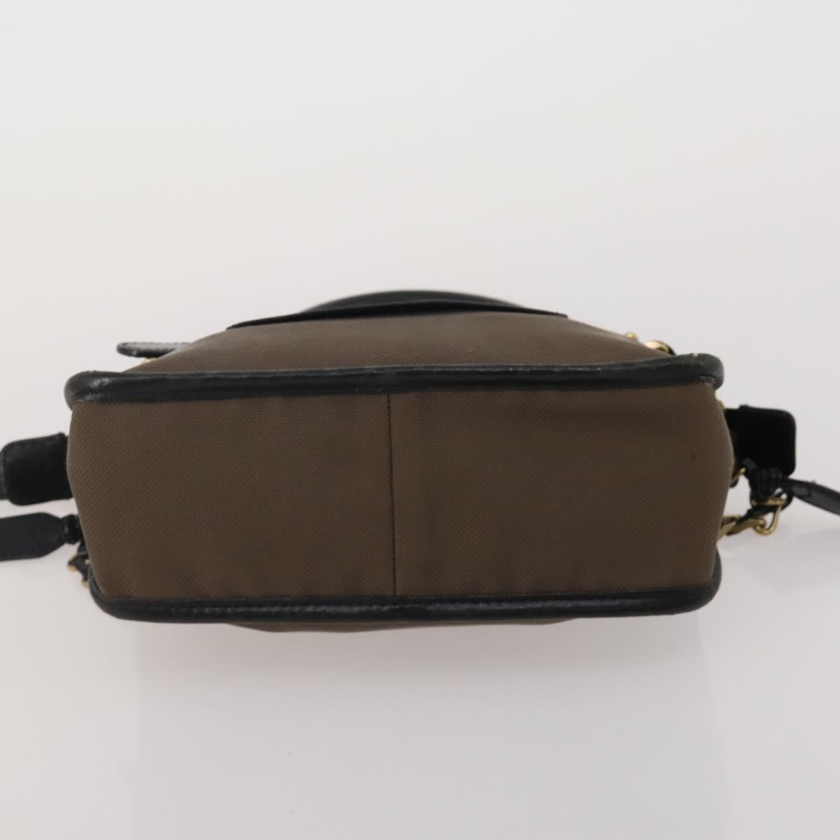 Chloe Hand Bag Canvas Leather 2 Set Khaki Red Auth BA15069