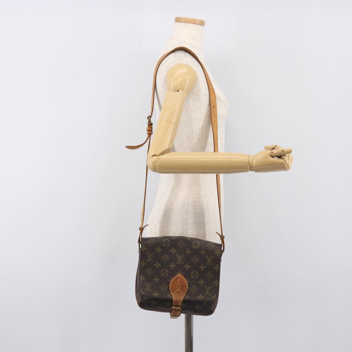 LOUIS VUITTON Monogram Cartouchiere MM Shoulder Bag M51253 LV Auth BA15094