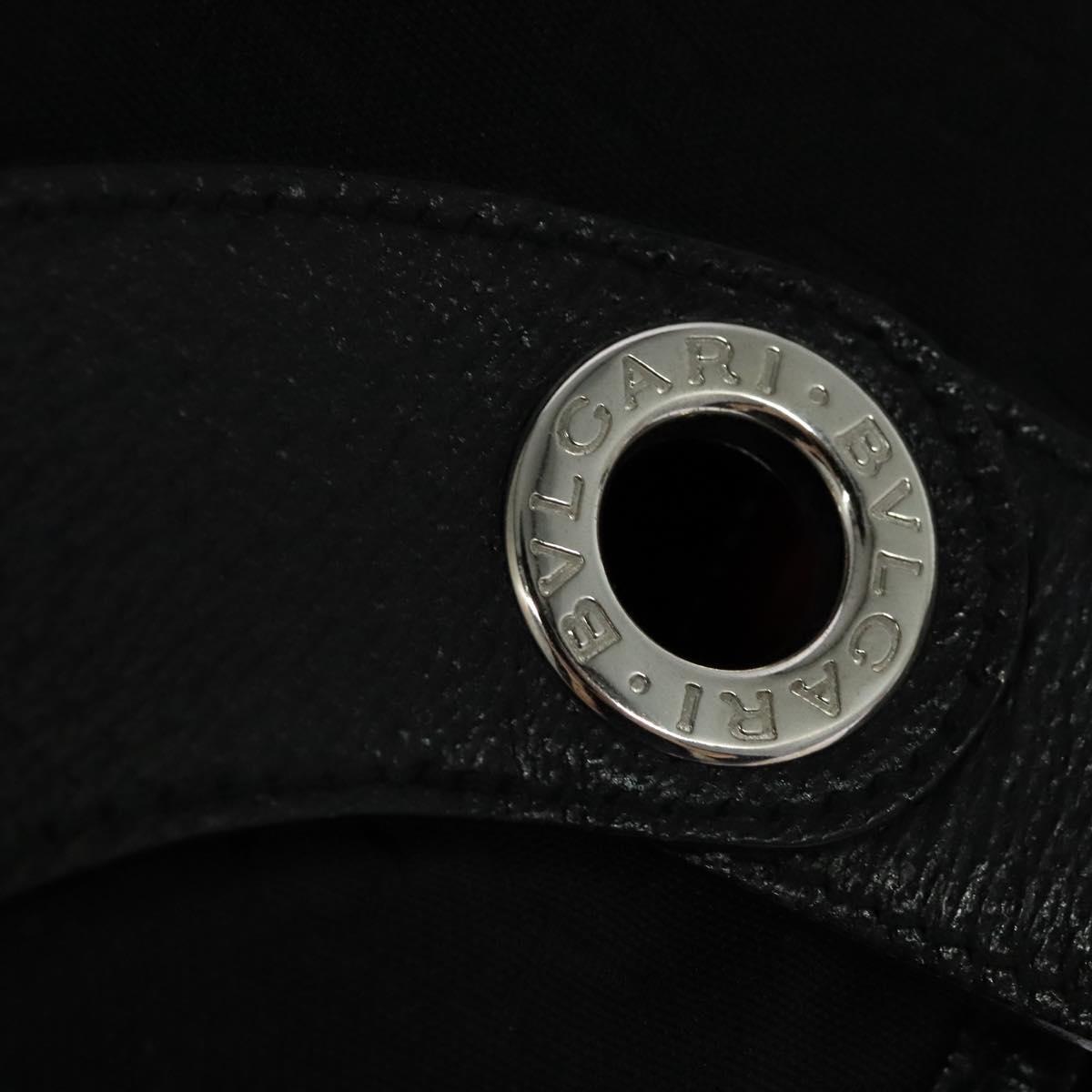 BVLGARI Logo mania Shoulder Bag Canvas Black Auth BA151