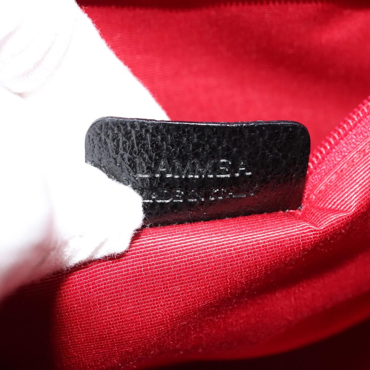 BVLGARI Logo mania Shoulder Bag Canvas Black Auth BA151