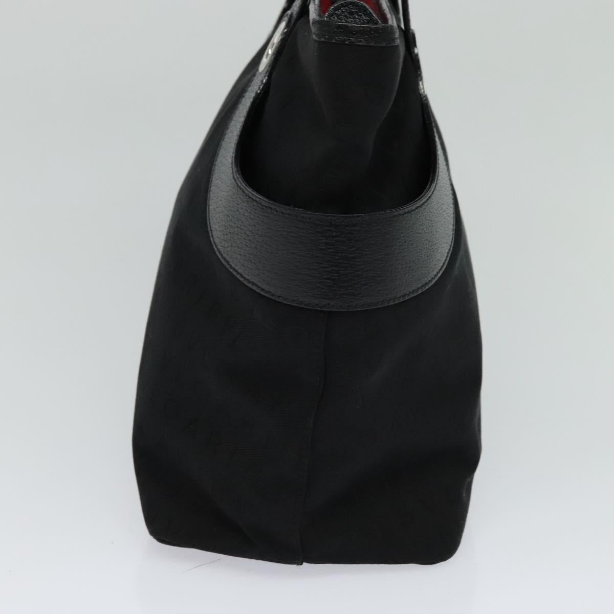 BVLGARI Logo mania Shoulder Bag Canvas Black Auth BA151