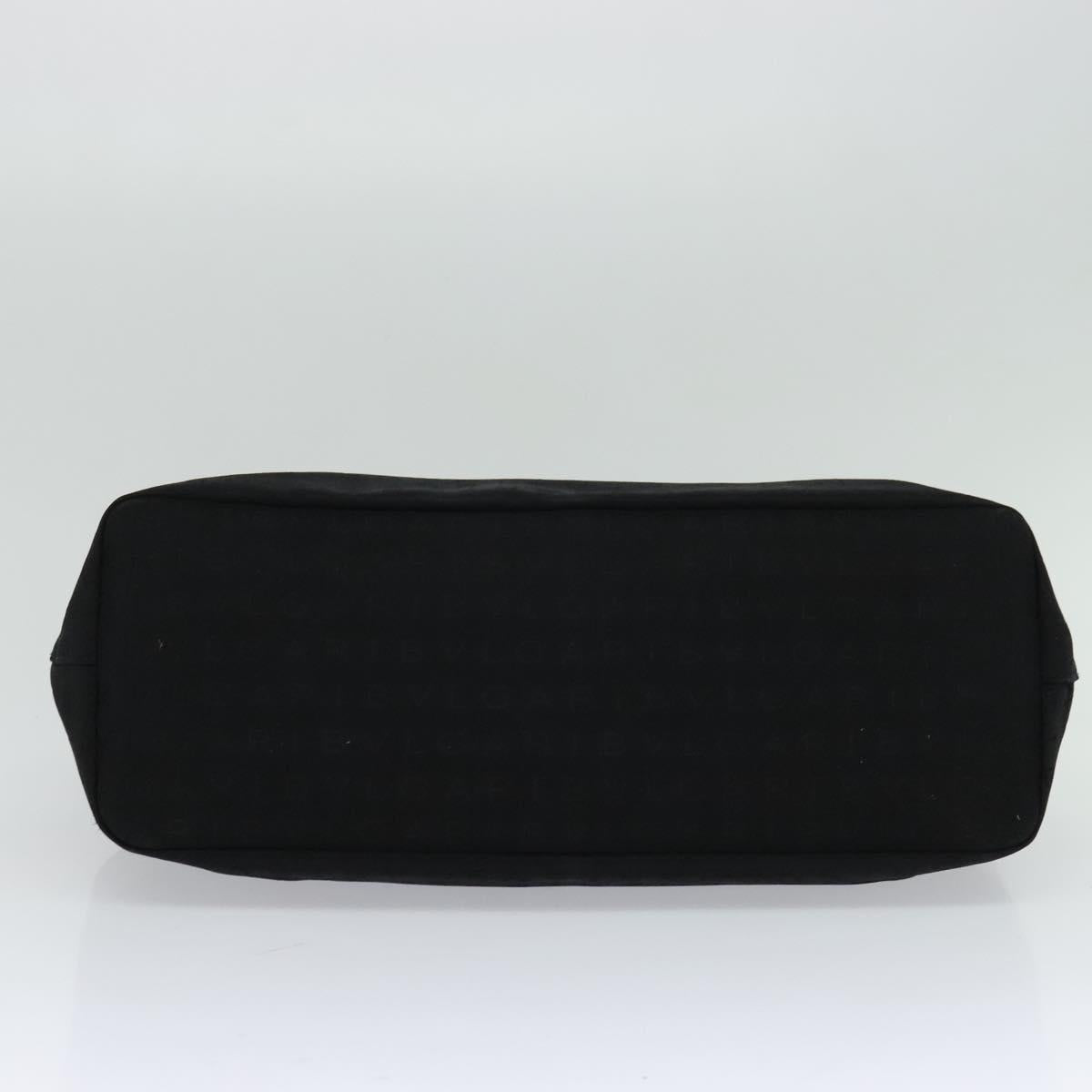 BVLGARI Logo mania Shoulder Bag Canvas Black Auth BA151