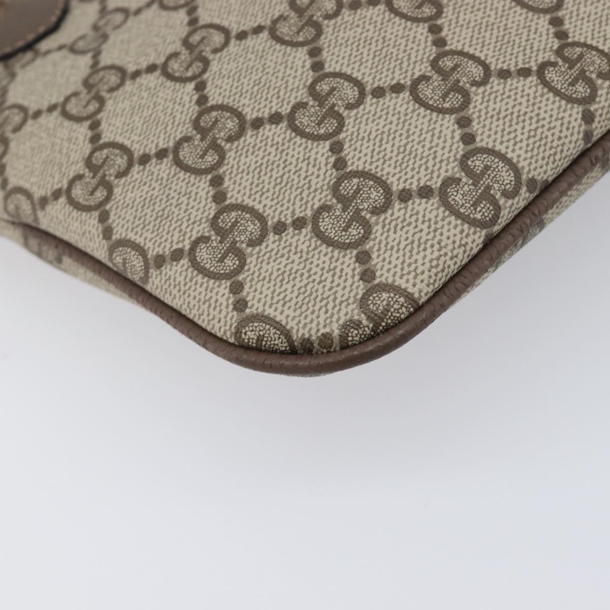 GUCCI GG Supreme Web Sherry Line Bag PVC Beige Gold 98 02 047 Auth BA15101
