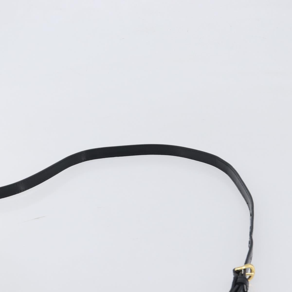 VERSACE Hand Bag Leather 2way Black Gold Auth BA15107A