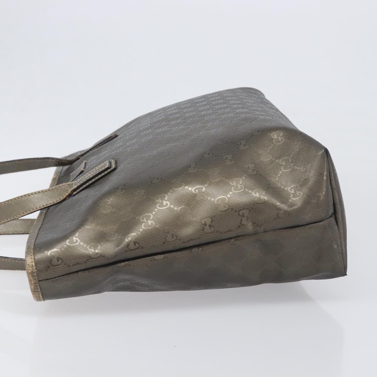 GUCCI GG Implementation Tote Bag PVC Gold Silver 211137 Auth BA15109