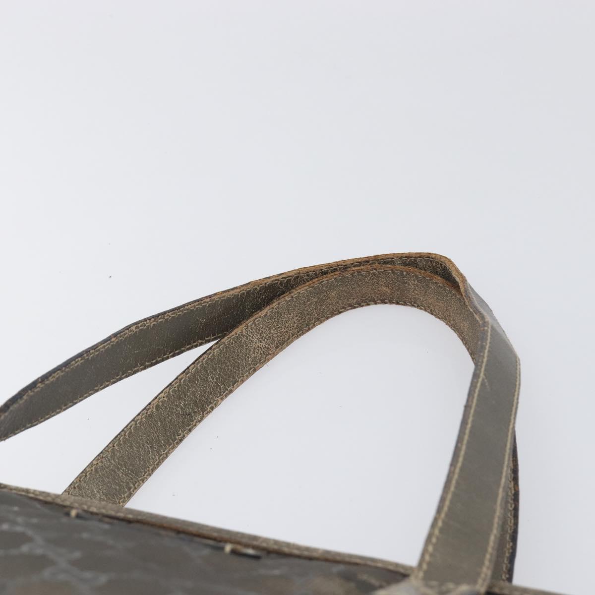 GUCCI GG Implementation Tote Bag PVC Gold Silver 211137 Auth BA15109