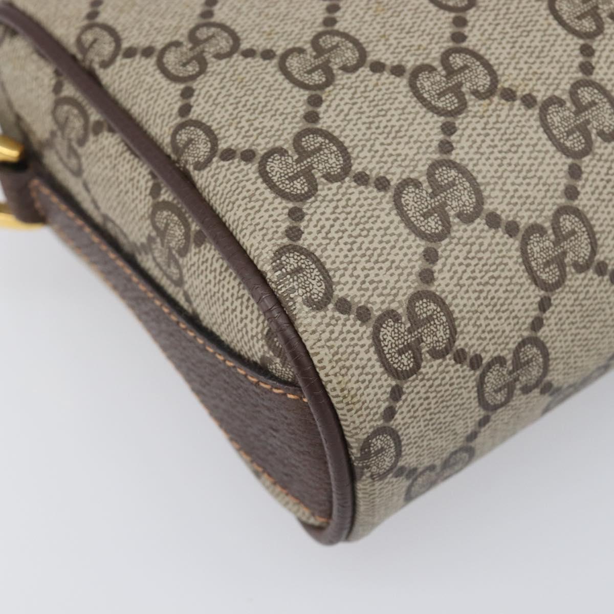 GUCCI GG Supreme Shoulder Bag PVC Beige Gold 89 02 018 Auth BA15113A