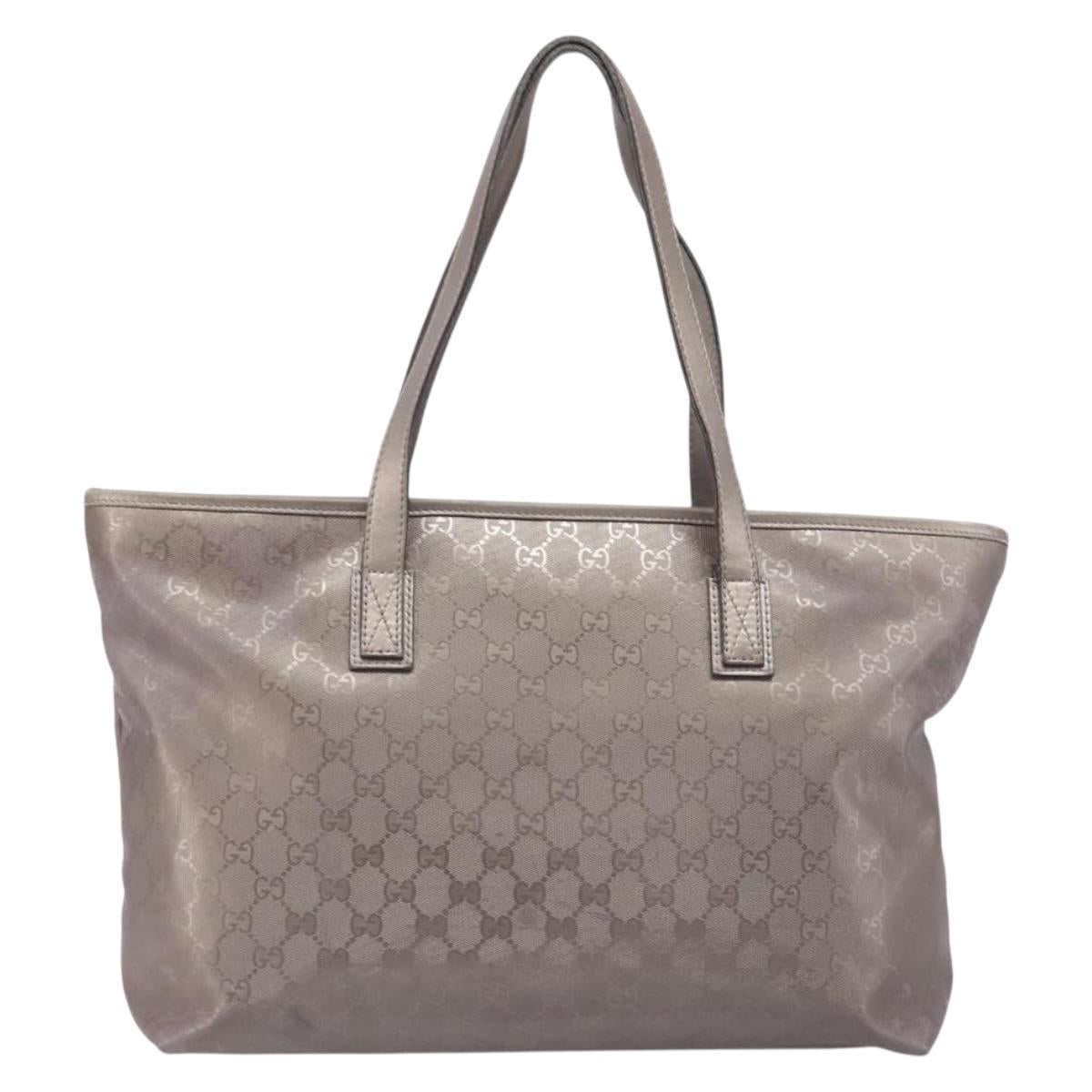 GUCCI GG Implementation Tote Bag PVC Pink Silver 211137 Auth BA15115