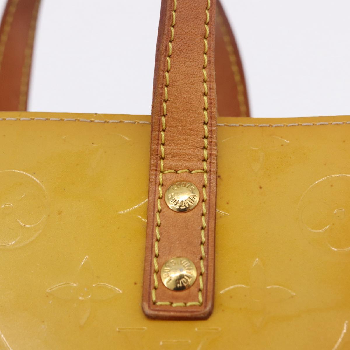 LOUIS VUITTON Monogram Vernis Reade PM Hand Bag Beige M91144 LV Auth BA15116