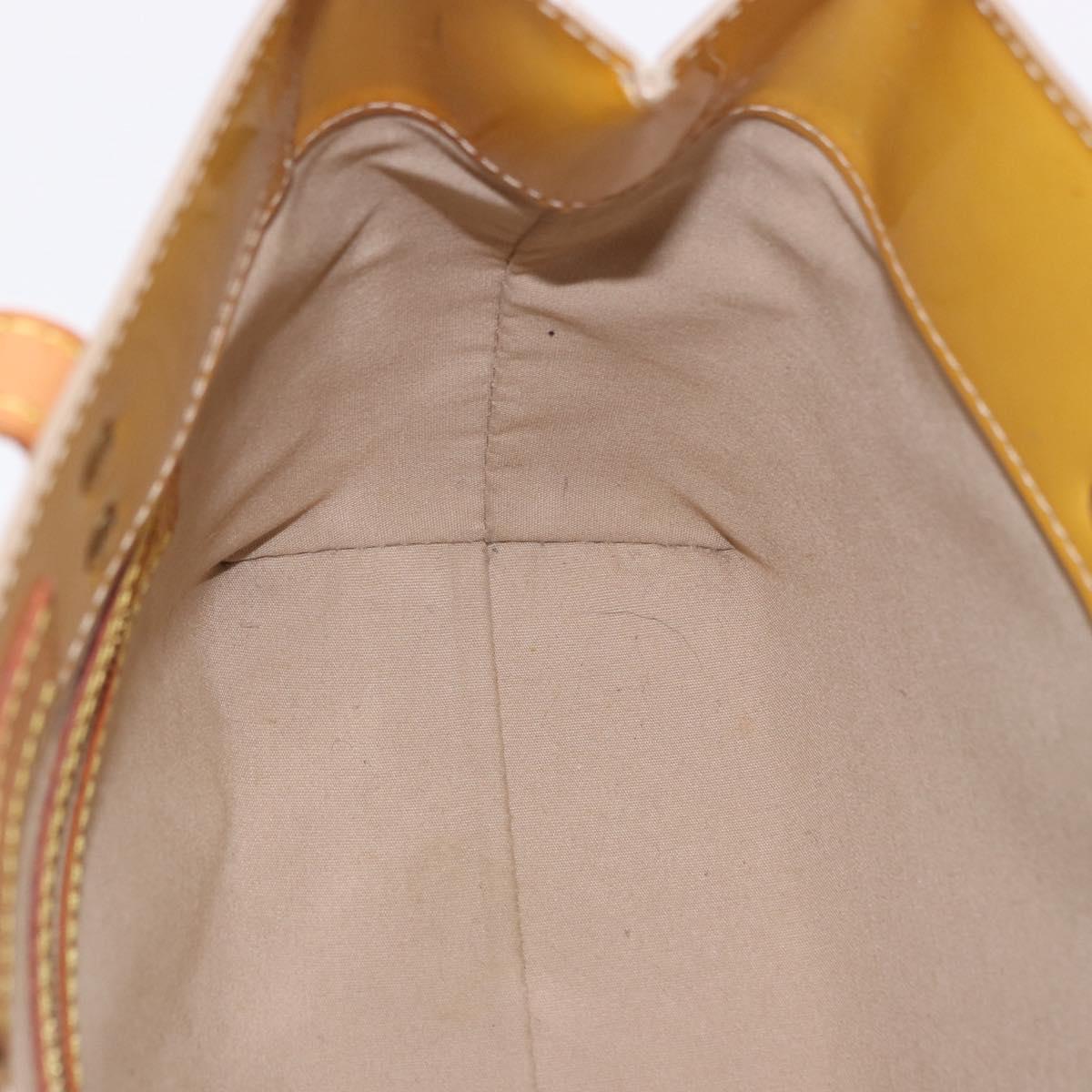 LOUIS VUITTON Monogram Vernis Reade PM Hand Bag Beige M91144 LV Auth BA15116