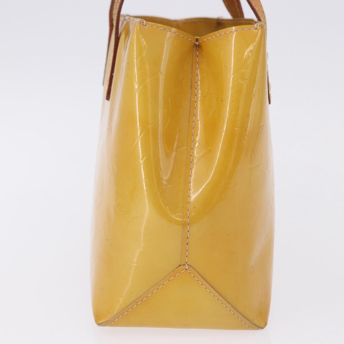 LOUIS VUITTON Monogram Vernis Reade PM Hand Bag Beige M91144 LV Auth BA15116