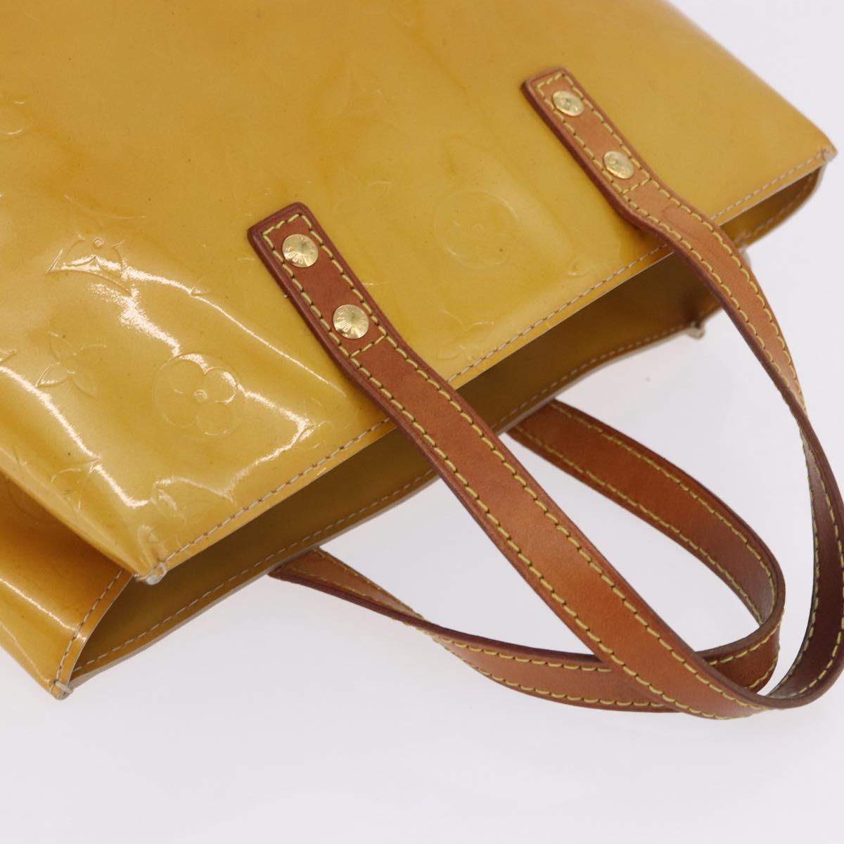LOUIS VUITTON Monogram Vernis Reade PM Hand Bag Beige M91144 LV Auth BA15116