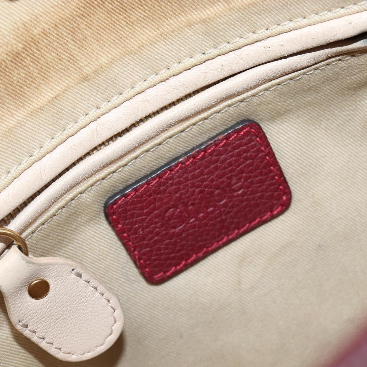 Chloe Paraty Hand Bag Leather 2way Bordeaux Gold Auth BA15119