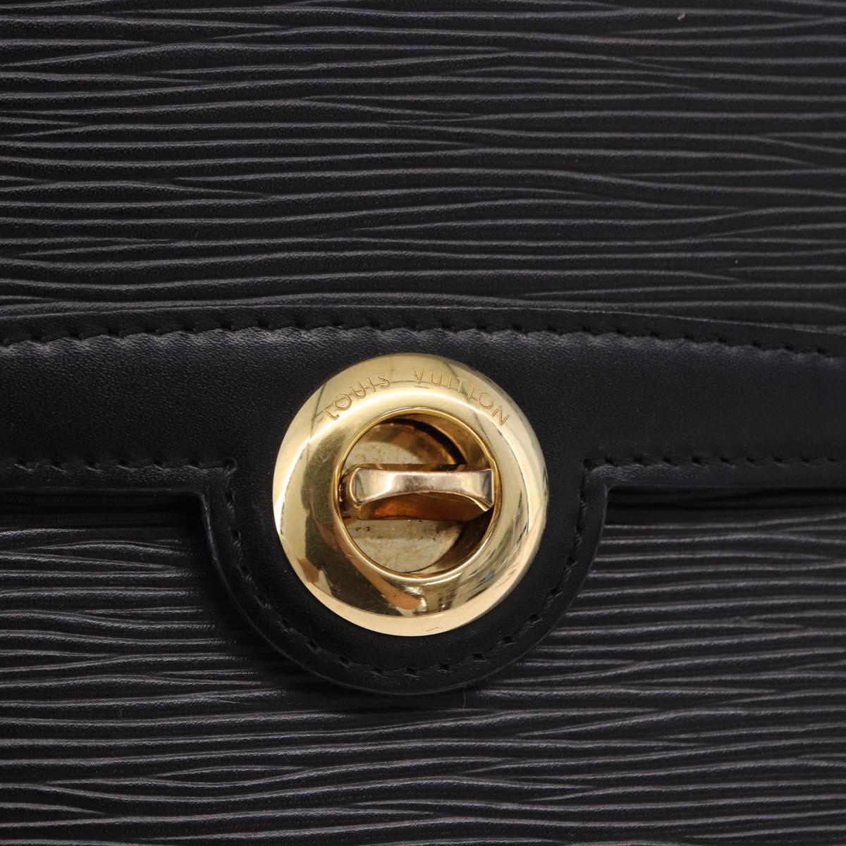 LOUIS VUITTON Epi Pochette Arche Shoulder Bag Black Noir M52572 LV Auth BA15120